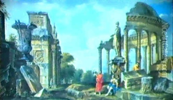 Ruinencapriccio Oil Painting - Giovanni Paolo Panini