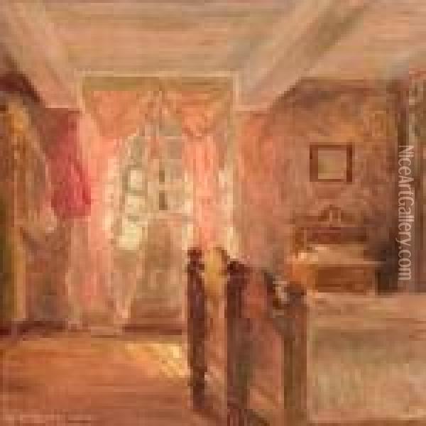 Bedroom Interior Oil Painting - Heinrich Dohm