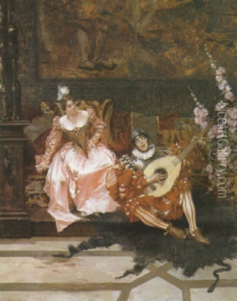 The Serenade Oil Painting - Francois Flameng