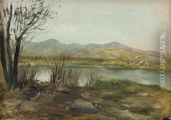 Cottage By A River Oil Painting - Grace Carpenter Hudson
