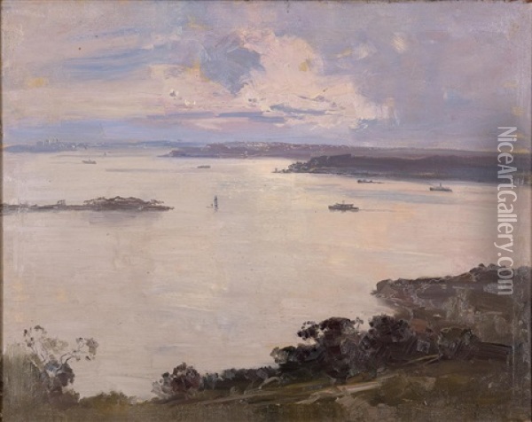 Middle Harbour Oil Painting - Theodore Penleigh Boyd