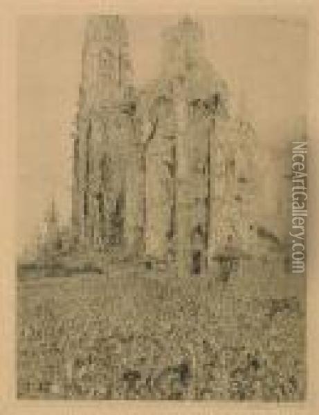 La Cathedrale (2ieme Planche) (1896) Oil Painting - James Ensor