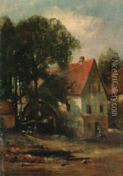 Muhle Im Odenwald Oil Painting - Cella (Bonicella) Thoma