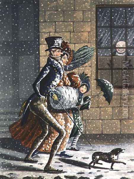 A Merry Christmas and Happy New Year to Ye, Victorian Christmas card Oil Painting - W. Summers