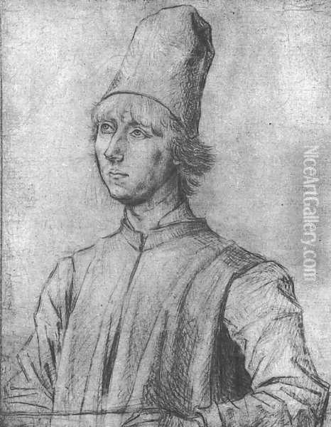 Portrait of a Man c. 1462 Oil Painting - Dieric the Elder Bouts