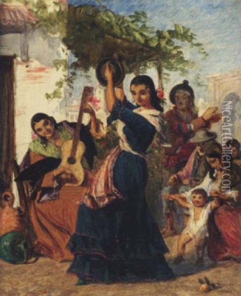 A Spanish Dancer Oil Painting - John Phillip