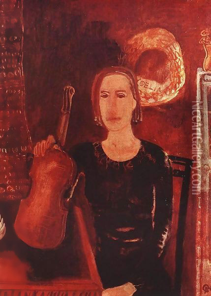 Violinist 1931 Oil Painting - Ary Schefer