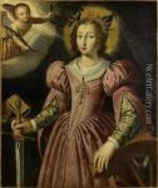 Sainte Catherine D'alexandrie Oil Painting - Claude Deruet