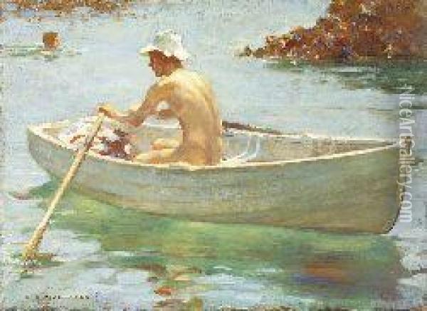 Summer Sea Oil Painting - Henry Scott Tuke