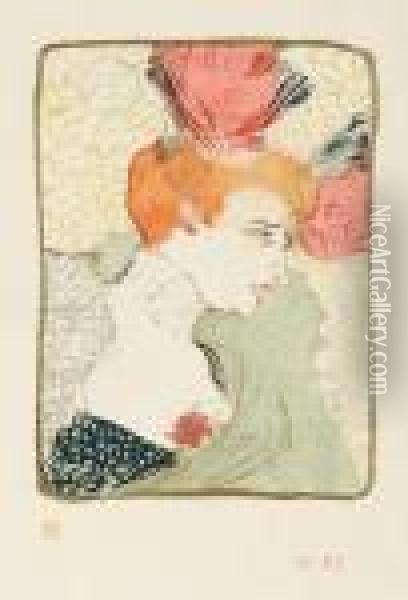 Mademoiselle Lender, En Buste Oil Painting - Henri De Toulouse-Lautrec