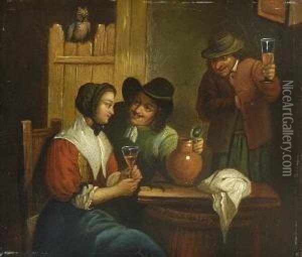 In Der Wirtsstube Oil Painting - Pieter Jan Onderberg