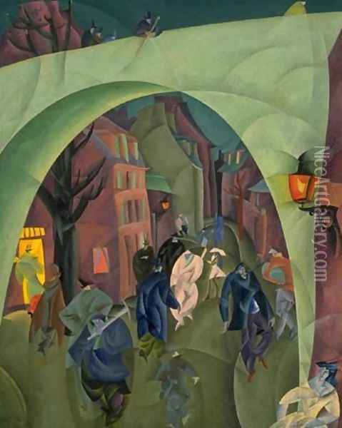 The Green Bridge II Oil Painting - Lyonel Feininger