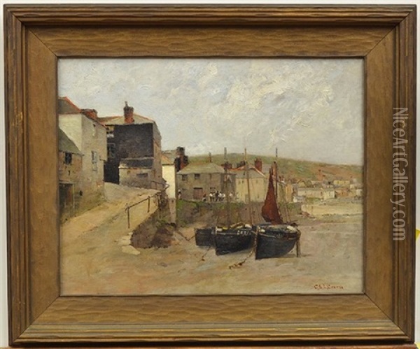 Harbor Scene Oil Painting - Charles Edwin Lewis Green