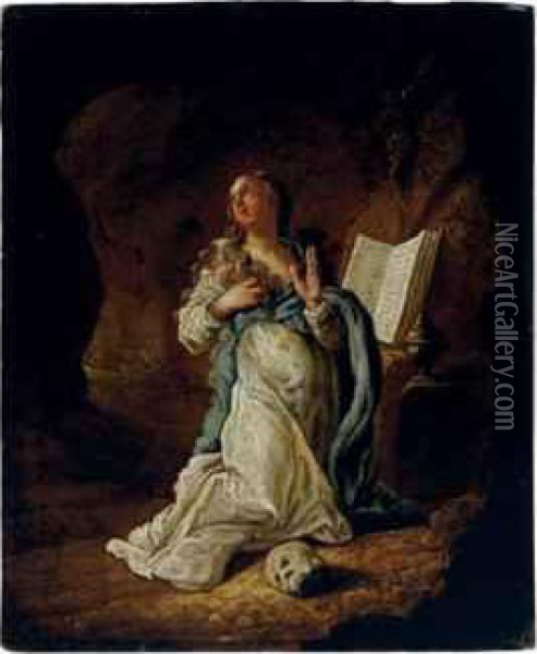 The Penitant Magdalen Oil Painting - Abraham Bloemaert