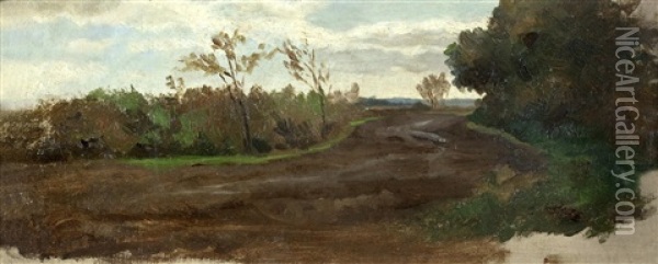 Baumlandschaft Oil Painting - Julius von Blaas
