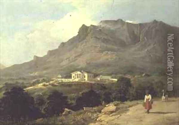 Landscape at Mowbray The Cape of Good Hope Oil Painting - Edward Duncan