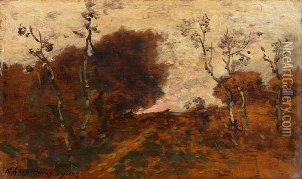 Fall Landscape Oil Painting - Henri-Joseph Harpignies