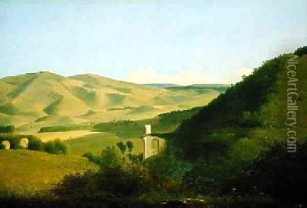 A Valley in the Countryside Oil Painting - Joseph Augustus Knip