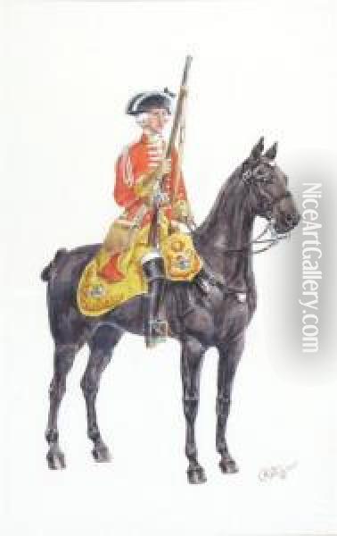 Drummer 3rd Regiment Of Foot Guards Oil Painting - Reginald Augustus Wymer