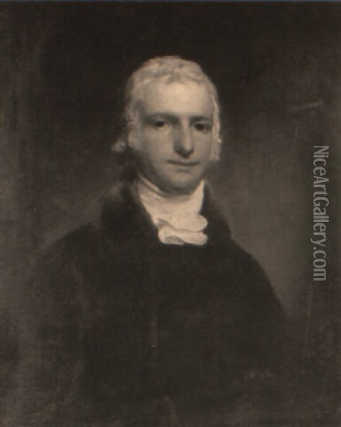 Portrait Of Lord Mulgrave Wearing A Dark Coat And White Stock Oil Painting - Sir William Beechey