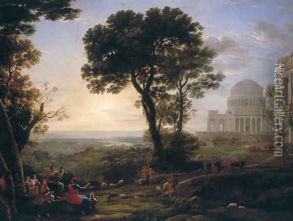Imaginary View of Delphi with a Procession Oil Painting - Claude Lorrain (Gellee)