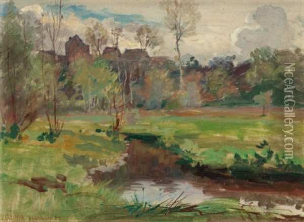 Landscape Boigneville, France Oil Painting - Walter Griffin