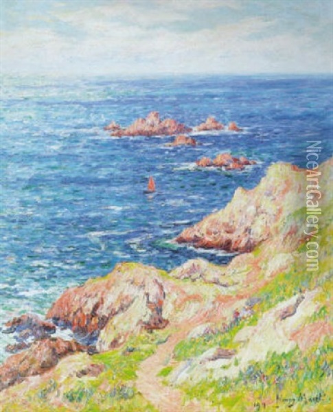 Pointe De Pen Harn, Baie De Douarnenez Oil Painting - Henry Moret