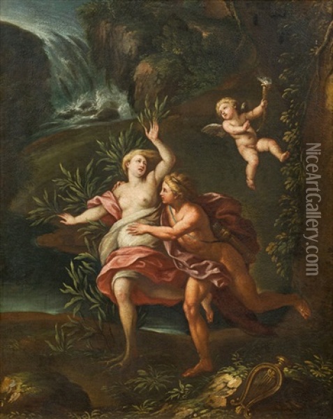Apollo And Daphne Oil Painting - Carlo Maratta