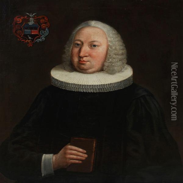 Portrait Of Jacob Caspar Christian Pingel Oil Painting - Carl Gottlieb Guttenberg