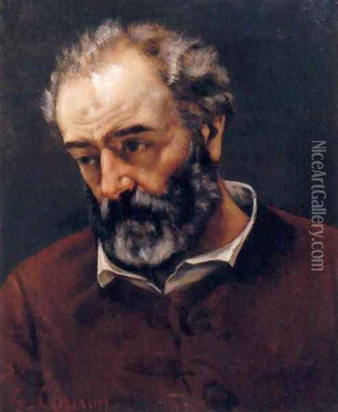 Portrait of Chenavard Oil Painting - Gustave Courbet