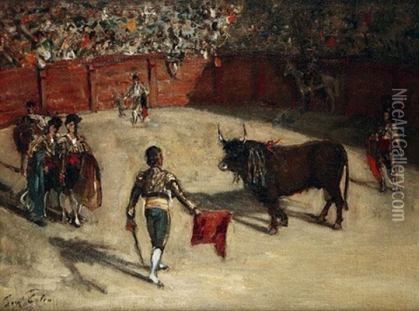 La Mise A Mort Oil Painting - Gustave Henri Colin