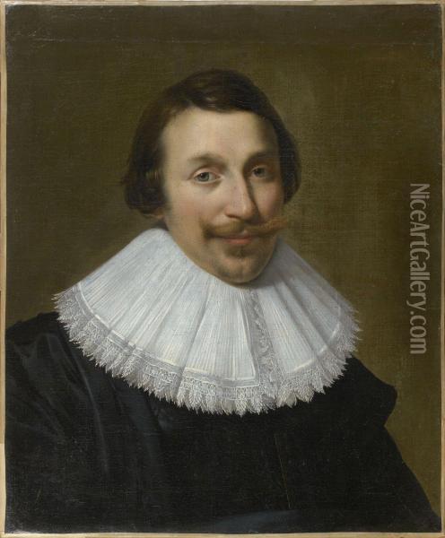 Portrait D'homme Au Col Blanc Oil Painting - Nicolaes (Pickenoy) Eliasz
