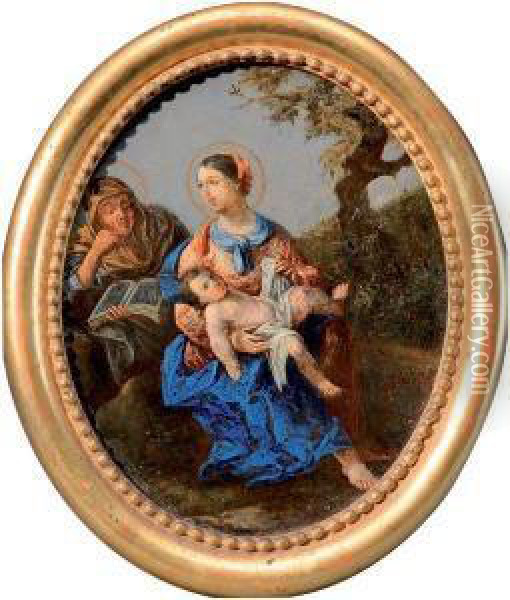 Vierge A L'enfant Et Sainte Anne Oil Painting - Elisabetta Sirani