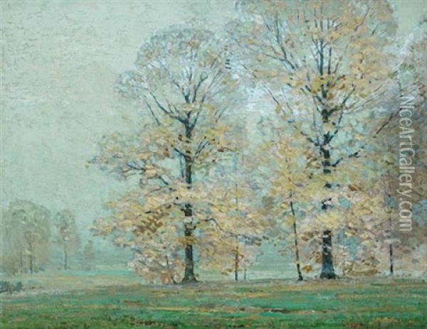 Autumn Mists Oil Painting - John Fabian Carlson
