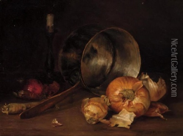 Spanish Onions Oil Painting - Ida Pulis Lathrop