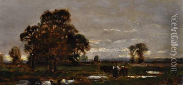 Impressionist Landscape Oil Painting - Jean-Baptiste-Camille Corot