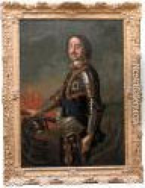 Portrait Of Tsar Peter The Great Oil Painting - Jean-Marc Nattier