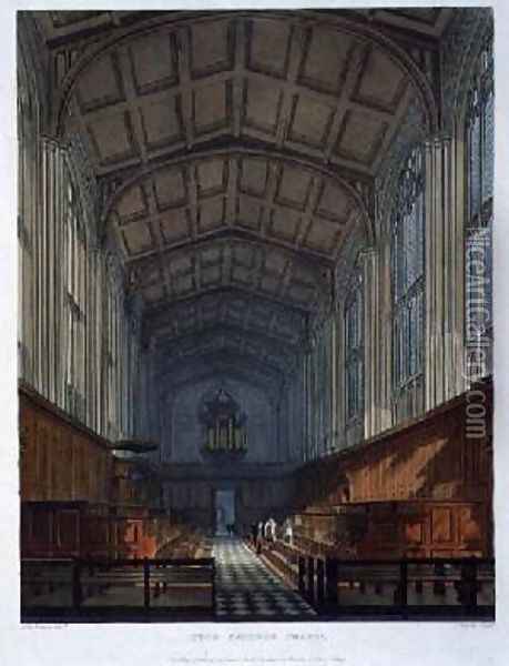 Eton College Chapel Oil Painting - Frederick Mackenzie