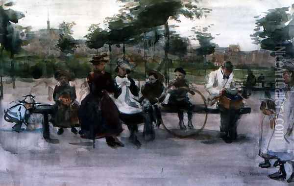 The Park Bench Amsterdam Oil Painting - Isaac Israels