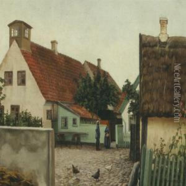 Scenery From Dragor Oil Painting - Sophus Vermehren