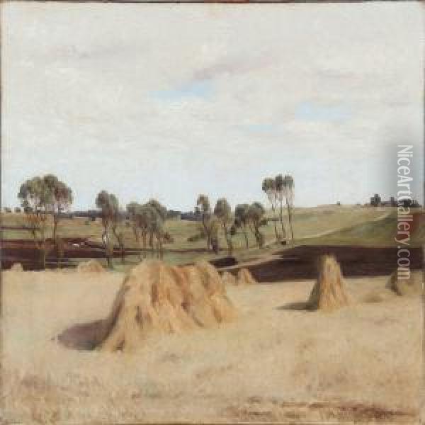 Harvest Scene Oil Painting - Carl Vilhelm Meyer