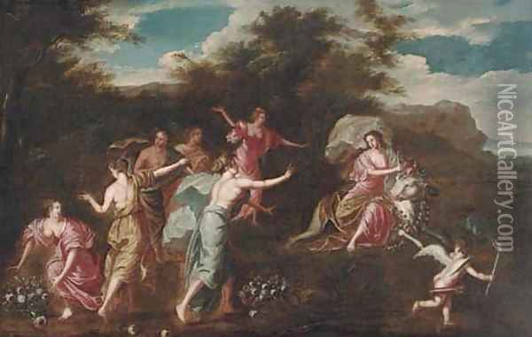 The Rape of Europa Oil Painting - Roman School