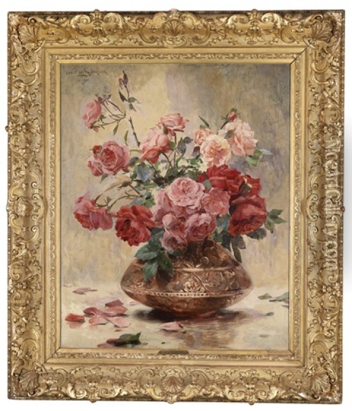 Rosenstuck Oil Painting - Louis Marie de Schryver