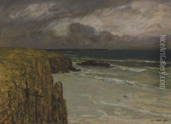 Falaise Sur La Mer Oil Painting - Charles Cottet
