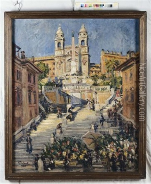 Trinita Dei Monti Oil Painting - Ernst Pickardt