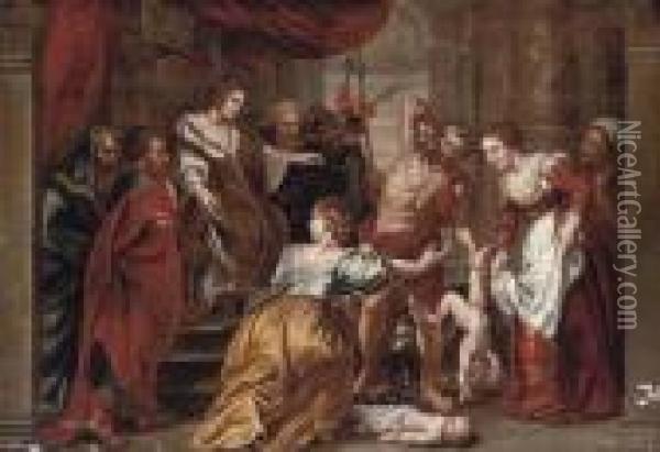 The Judgement Of Solomon Oil Painting - Peter Paul Rubens