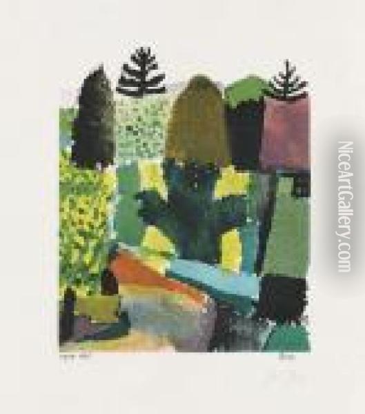 Park. Oil Painting - Paul Klee