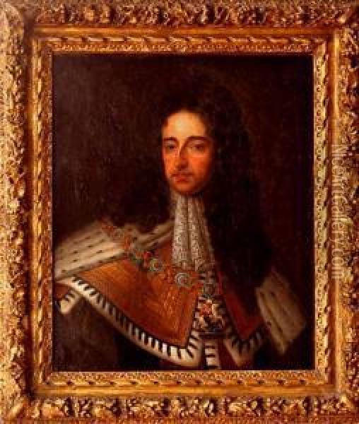 Portrait Of William Iii King Of England, Scotland And Ireland And Prince Of Orange Oil Painting - Sir Godfrey Kneller