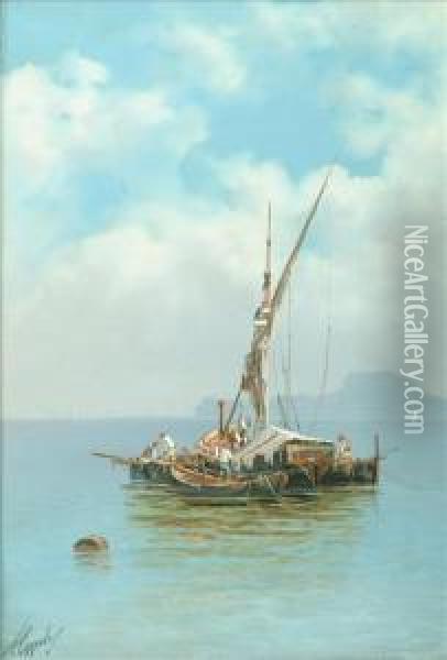Barque Oil Painting - Antonio Coppola