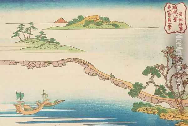 Clear Autumn Weather at Choko (Choko shusei) Oil Painting - Katsushika Hokusai